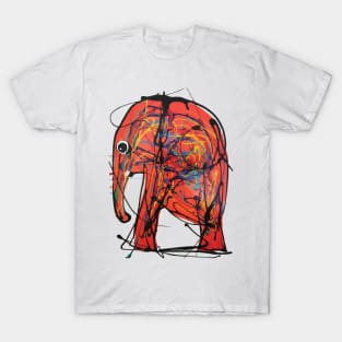 Colorful Elephant Art T-Shirt